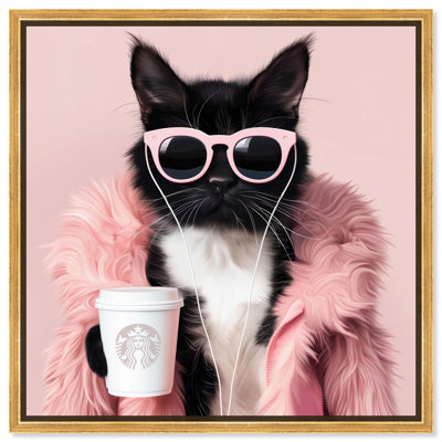 Resting Cat Face Canvas Cute Cat Art Prints by Art Remedy