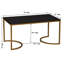 Table basse Halfmoon en chêne noir et fer doré-1140927564