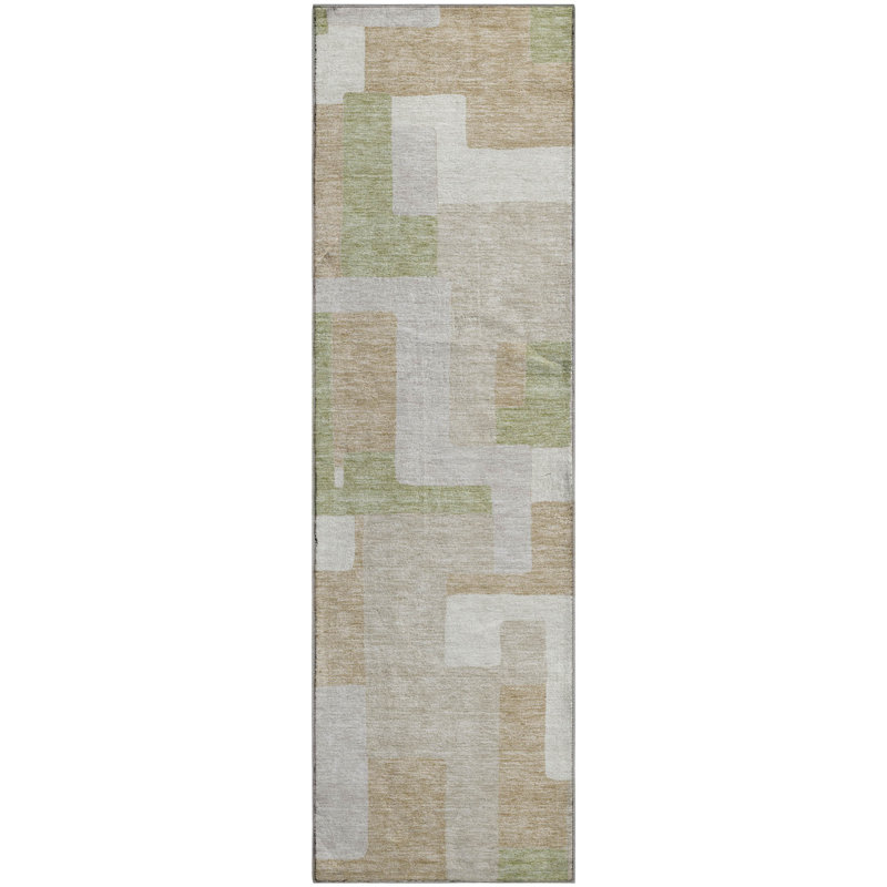 Premium Machine Washable Prisco Beige Rug, Runner 2'3" x 7'6"