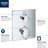 Grohtherm® Single Function 2-Handle Thermostatic Trim-44218762