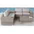 Ensemble de conversation en osier avec coussins Sunbrella pour 4 personnes Demarest