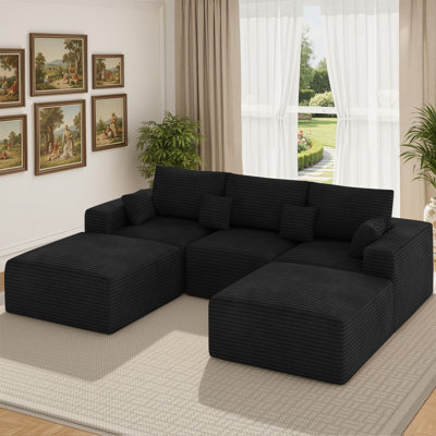 3 Seater Fabric Corner Sofa