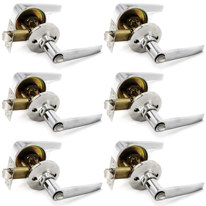 Round Keyed (Entry) Door Lever, Gray