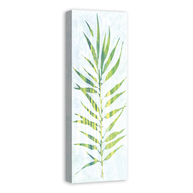 Watercolor Fern Leaf - Reproduction d'art graphique sur toile, H 60 po x l 20 po, Toile tendue