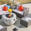 Ensemble de conversation pour 7 personnes avec coussins
