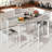 5-Piece Kitchen Table Chairs Set, Dining Table Set For 4, Rectangle Dining Room Table Set With Four Chairs And Wooden Table Top, Dining Table Set With Backrest For Small Spaces, Dining Or Living Room-959311465