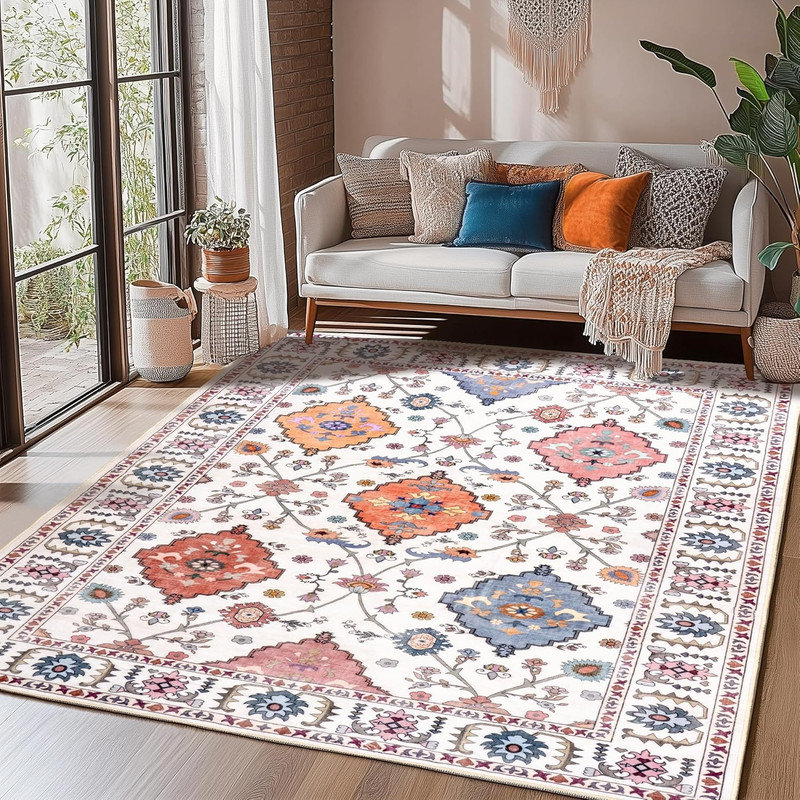 Tapis intérieur / extérieur lavable beige, Rectangle 6 pi x 8 pi