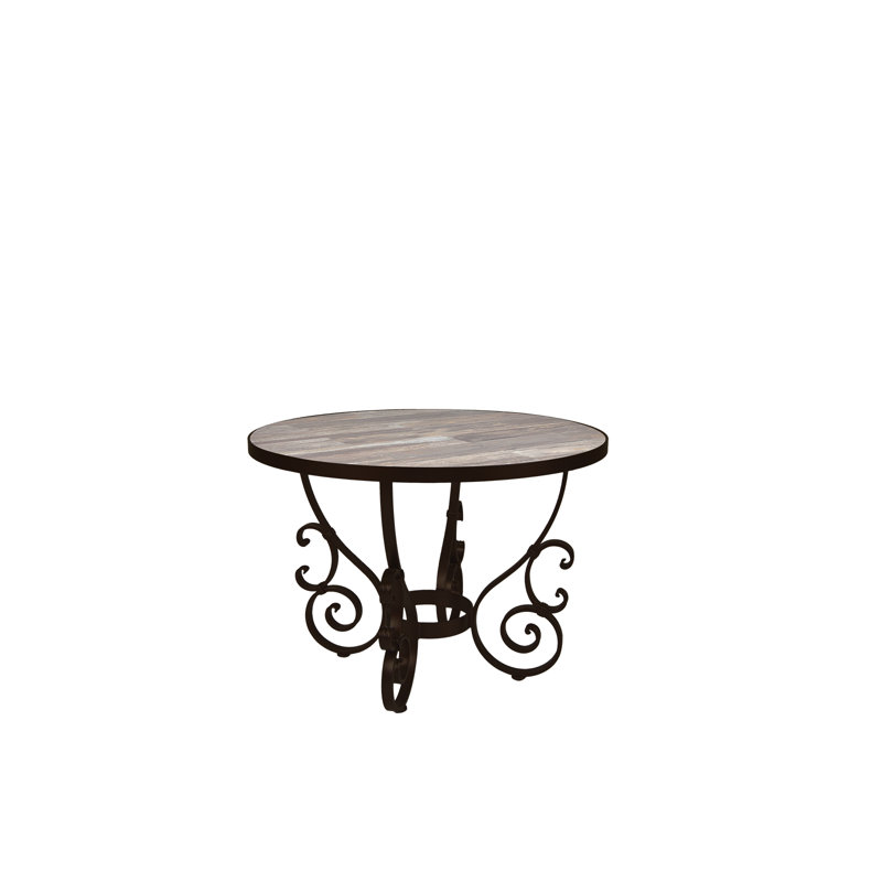 San Cristobal 54" Round Dining Table, Carbon Black, Venice Beach, 30.5" H x 42" W x 42" D
