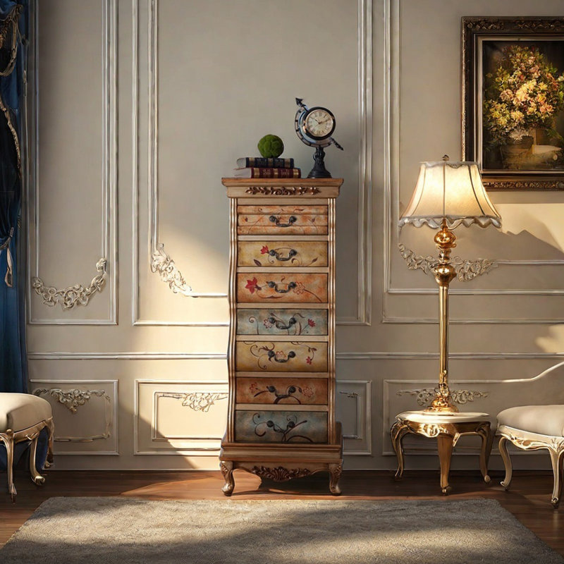 Armoire décorative européenne sculptée de style européen