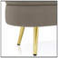 Banc de rangement ovale avec pieds en métal-1995061570