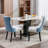 PU and Velvet Upholstered Dining Chair-622743598