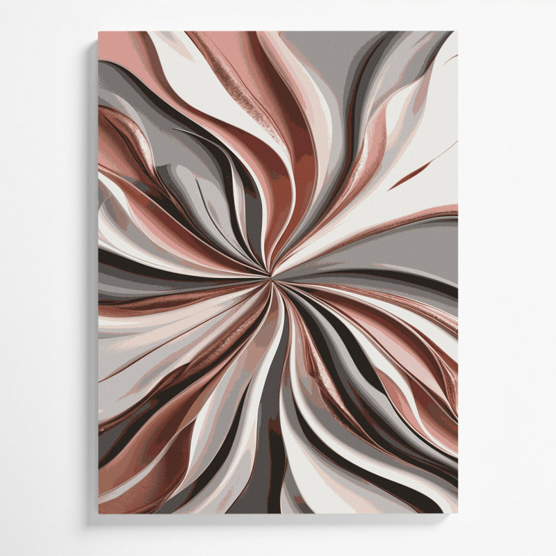 Abstrait art fluide sur toile brune 60, H 24 po x l 20 po