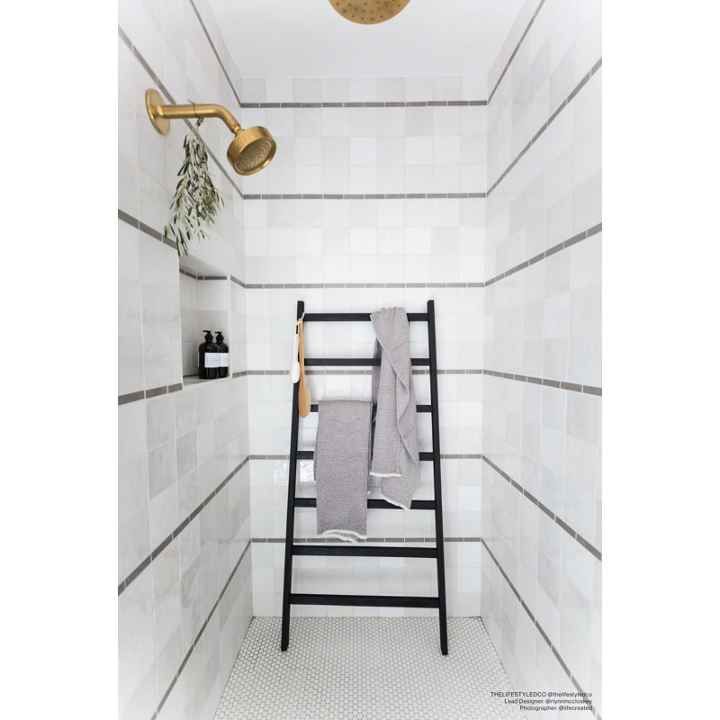 Cloe 5" x 5" Ceramic Tile, White