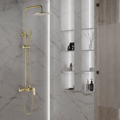 Ensemble de pomme de douche mural à trois fonctions Luxury