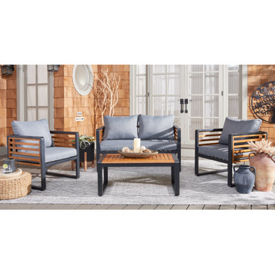 Gernulf 4 - Person Outdoor Seating Group with Cushions