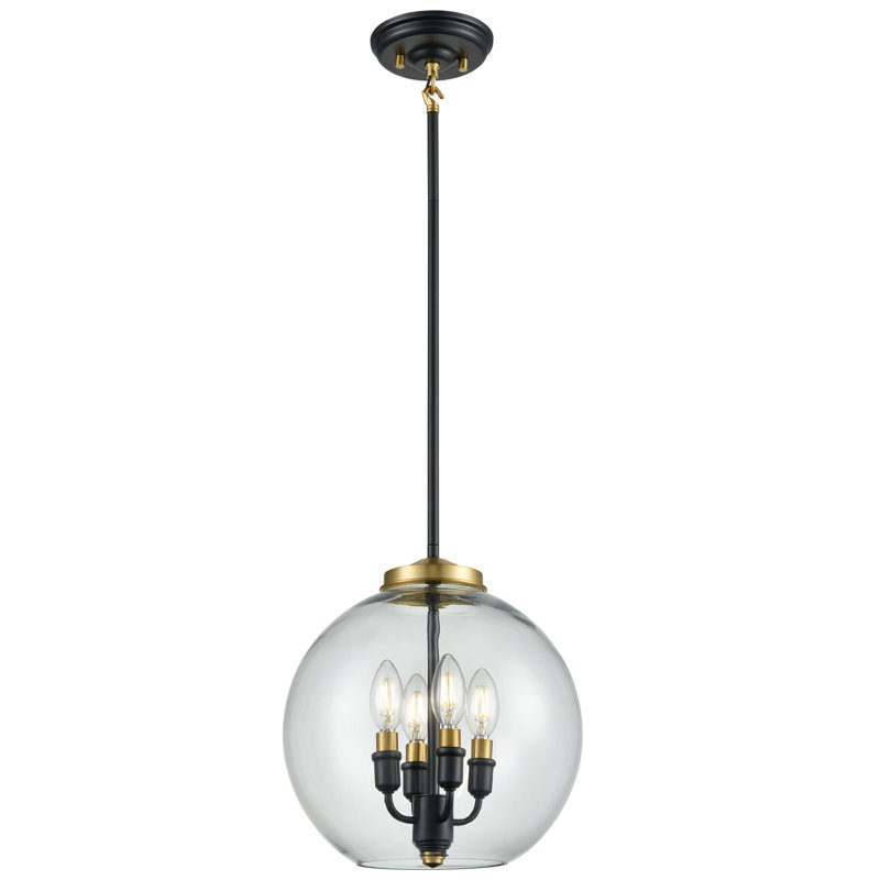 Luminaire suspendu sphère 4 lumières unique Tyrel