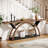 70.87'' Console Table with Storage Shelf, Rustic Industrial Sofa Table with Half-Moon Frame for Entryway or Living Room-348928090