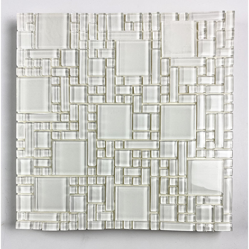 Carrelage mural de cuisine et de salle de bain décoratif en verre 12 po x 12 po Metro