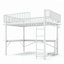 Lit mezzanine en métal avec bureau en L, station de charge et plateau d'ordinateur-130022699-130022701