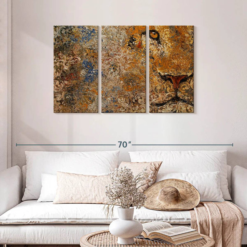 Barbary Lion, 28" H x 45" W