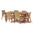 Ensemble de salle à manger rectangulaire pour 6 personnes 76 po avec housses de coussin Sunbrella Tullio