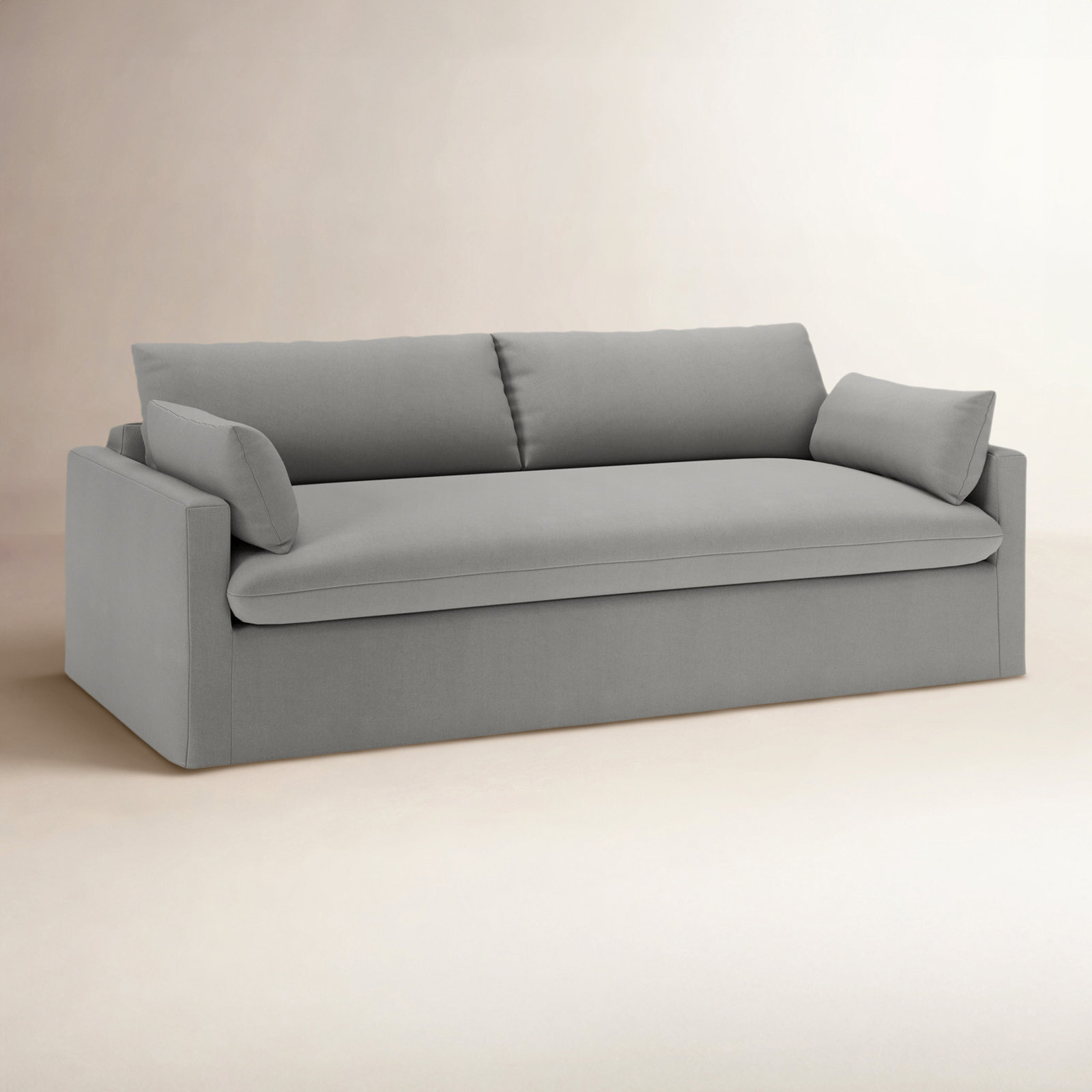 Luna 96'' Sofa, Bayou Light Gray Canvas