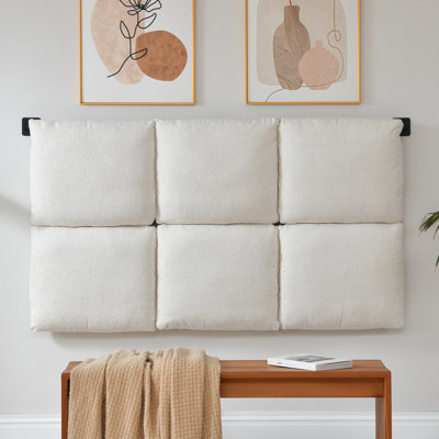 Linen Upholstered Wall-Mounted Headboard With Adjustable Height, Beige by East Urban Home