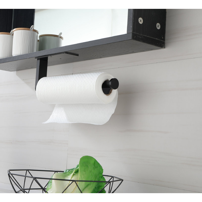 2 Pack Wall Mount Paper Towel Holder, Matte Black