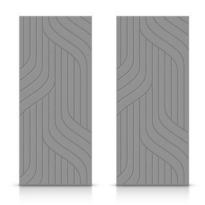 Panelled Manufactured Wood Sliding Closet Doors
