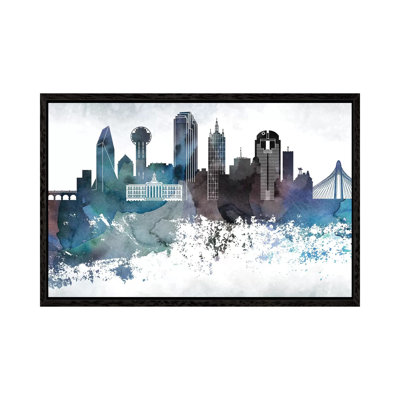 Dallas Bluish Skylines - Print on Canvas