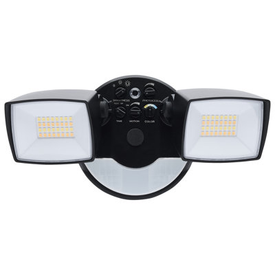 LED Security Light with Nightlight PIR Sensor Dual Head Field Selectable