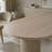 Dining Table, Oval Shape, Double Pedestal, Solid & Engineered Wood, Half-Moon Legs, Vertical Grooves, Natural Grain Finish, Fits Up To Six People-583047311
