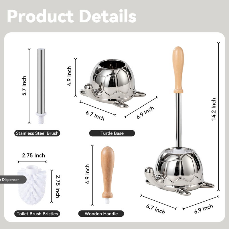 Ensemble de porte-brosse de toilette, 1 (argent)