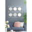 Décoration murale trois miroirs - blanc doré, flair moderne, 15,7 x 43,3 pouces