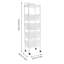 Rangement de salle de bain sur pied H 52,36 po x l 13,78 po avec rangement sur pied-1912698788