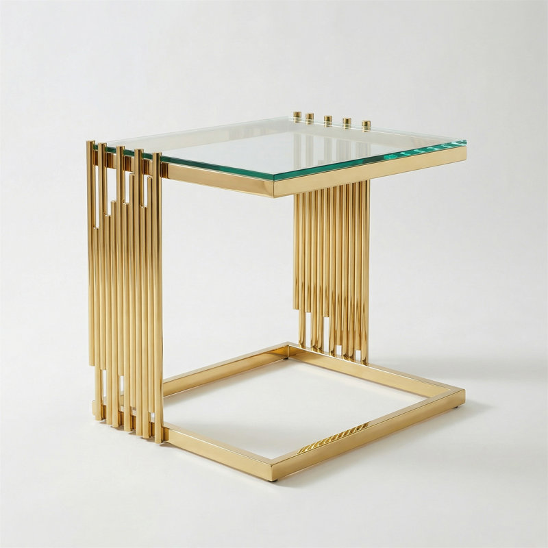2 Pieces Gold  cofee Table set