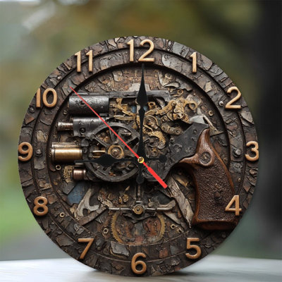 Steampunk Clock With Gun Mechanism