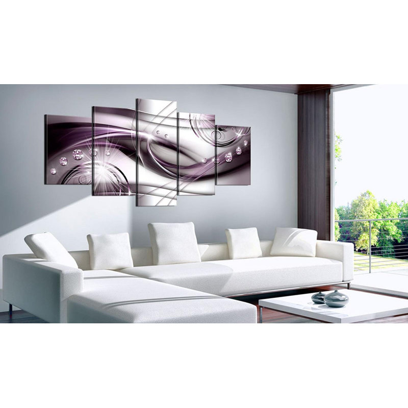 Violet Glow 5 pièces, H 40 po x l 80 po x P 0,7 po