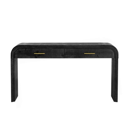 Unique Retro Silhouette Console Table With Open Style, Two Top Drawers For Entrance, Dinning Room, Living Room by George Oliver