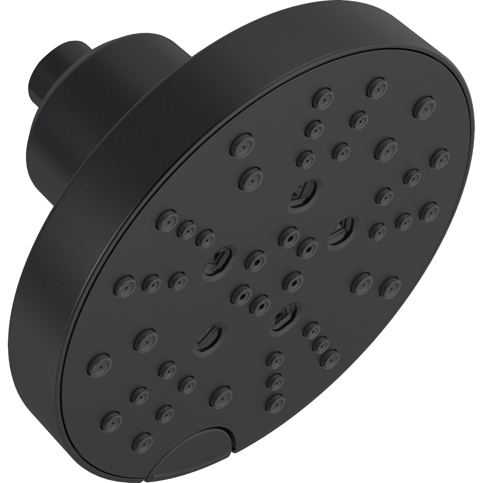 H2Okinetic 5-Spray Contemporary Round Raincan Shower Head 1.75 GPM, Matte Black