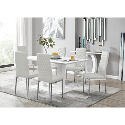 Eubanks Dining Set with 6 Chairs