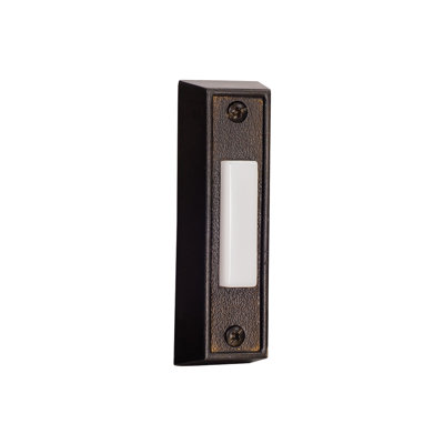 Bouton-poussoir rectangulaire à fixation en surface en plastique bronze sonnette