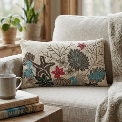 Ivory Coast Beaded Accent Pillow