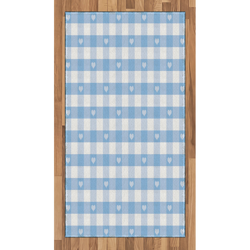 Checkered High Density Long Fiber Poly Threads Decorative Area Rug Carpet, Rectangle 2'7" x 5'