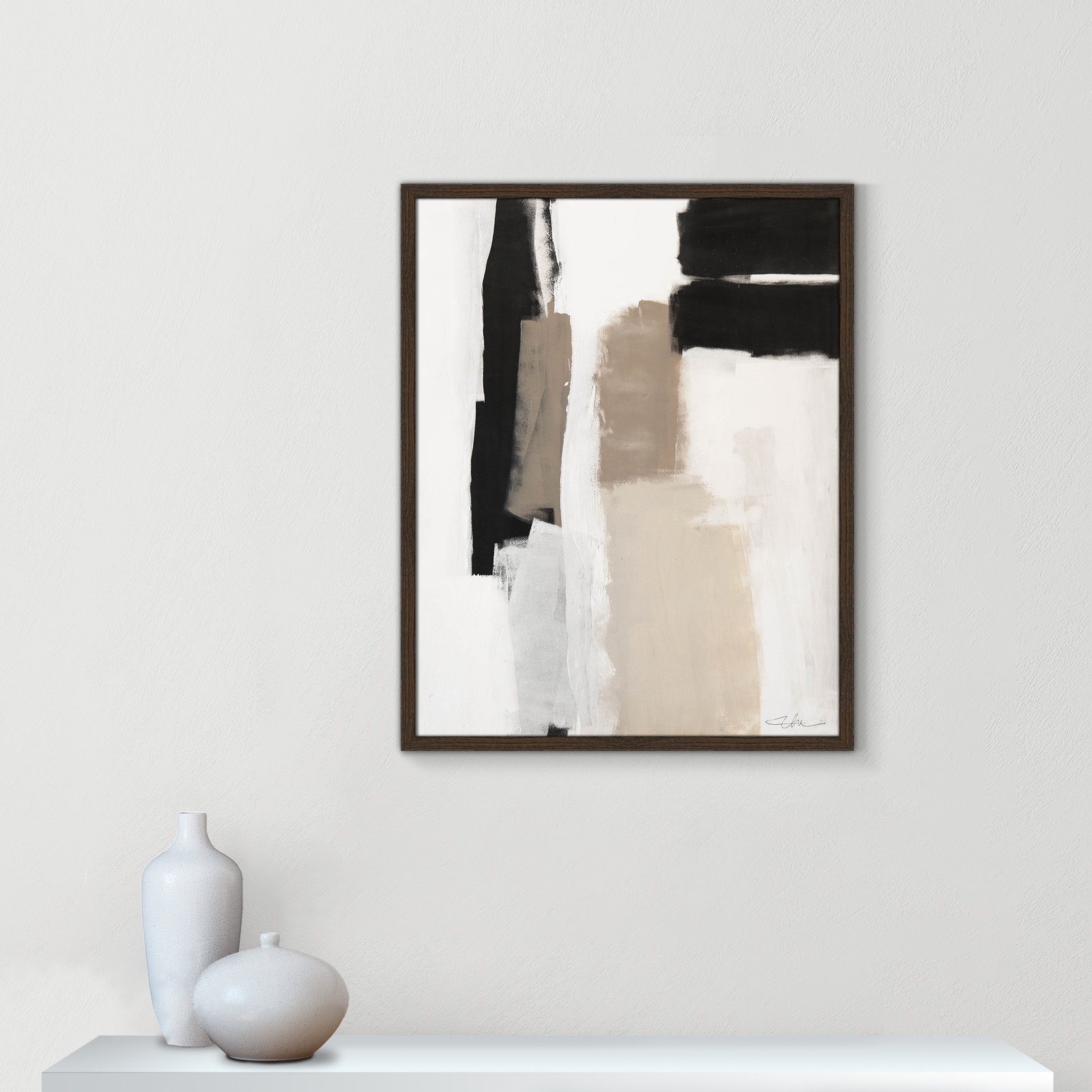 Earth Scapes II Print, 29.5" H x 23.5" W x 1.25" D, Walnut Slim Unmatted Picture Framed