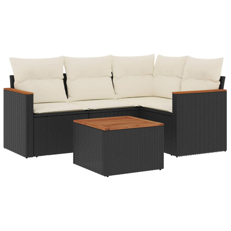 Vidaxl Garden Sofa Set Black