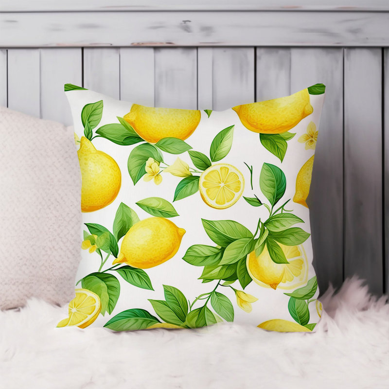 Food and Kitchen Lemon Pattern XI Cottage, 18"H x 18"W