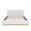 Cadre de lit plateforme avec tête de lit Boucle, cadre de lit moderne à profil bas, cadre de lit tapissier avec base en bois-674895732