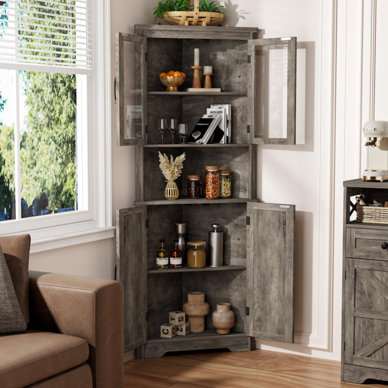 Armoire de rangement 67 po H, Chêne délavé