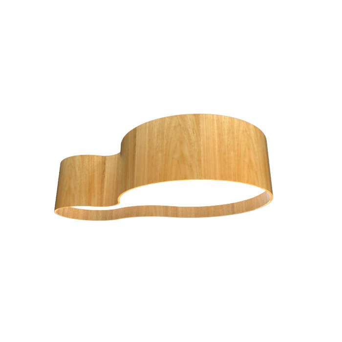 Orgânico 1 - Light LED Flush Mount, Louro Freijo